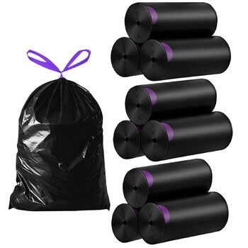 Чорних пакетів для сміття (25 л) зі шнурком, стійких до розривів та протікання, для баків об&39ємом 25-35 літрів, 9 рулонів, 261