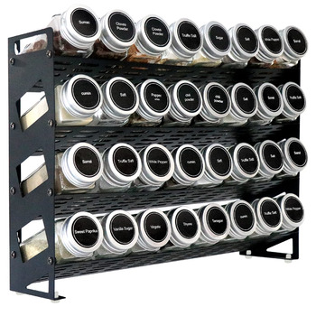 Рівнева полиця Spice для стільниці, шафи або настінного монтажу, 4 відділення для зберігання, 4-