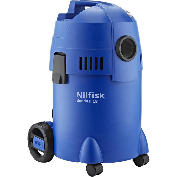 Пилoсмик для вологих та сухих прибирань Nilfisk Buddy II 18л для майстерні, дому, саду та авто (1200 Вт), синій