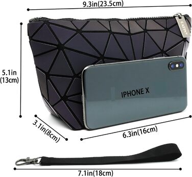 Маленькі жіночі клатчі на кожен день Геометричні сумочки для жінок Яскраві сумочки та сумки на ланцюжку, Геометричні сумки та голографічні крос-боді Набір A