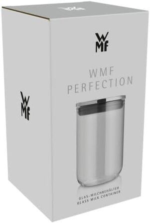 Скляний контейнер для молока WMF Perfection 0,6 л, аксесуари для повністю автоматичних кавоварок WMF Perfection серії 600, легке приготування, використання, зберігання молока, легке очищення