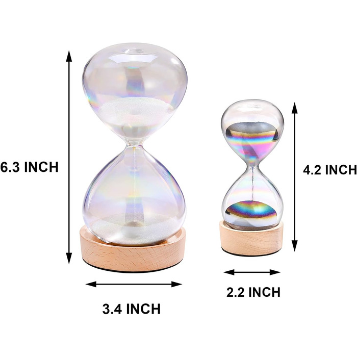 Пісочний годинник SuLiao для утену, поворотний на 720, старовинний білий пісочний годинник, вінтажний пісочний годинник 1 Hora Reloj de Arena, великий метал, пісочне скло, офіс, письмовий стіл, дім, весільне оформлення (вітражі, набір 30 хв і 5 хв)
