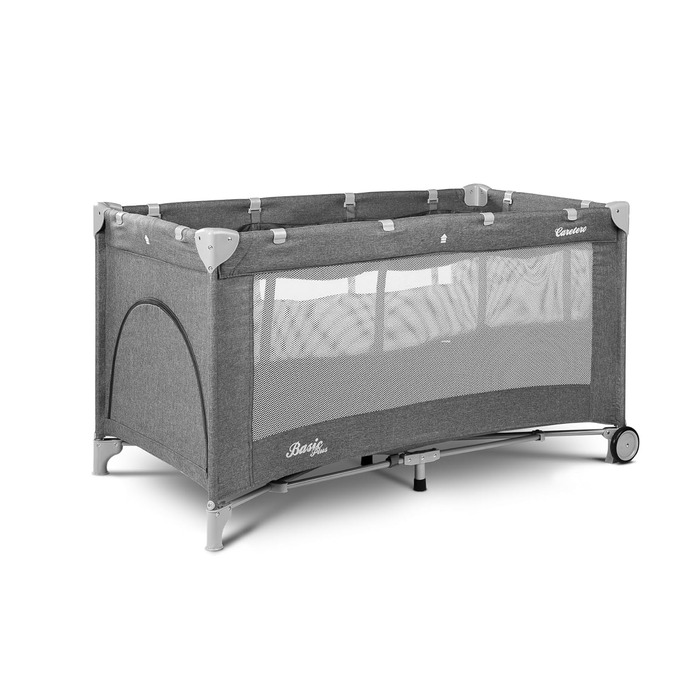 Дорожнє ліжечко Basic Plus графітове, сіре, 3936