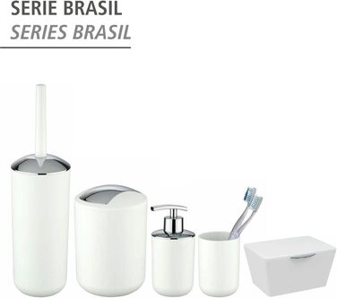 Дозатор для мила WENKO Mod. Brasil, багаторазовий дозатор для мила для ванної та кухні, виготовлений з ударостійкого пластику, без