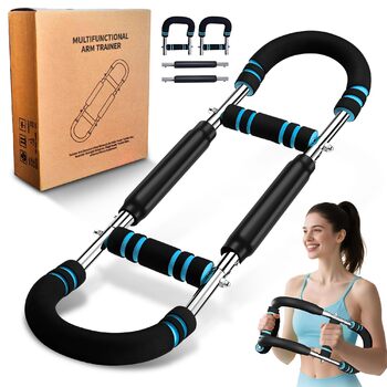 Регульований тренажер для скручувальних рук для чоловіків та жінок - U-подібний еспандер для грудей з 3 рівнями опору 40-90 фунтів - Силове тренування Тренажер для грудей, плечей, зап&39ястя, спини