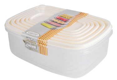 Набір контейнерів Violet House 0496 LIGHT CREAM 0.3/0.5/0.85/1.35/2/3.1 л (6931398)