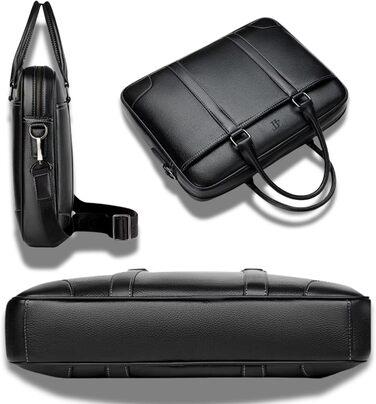 Преміальна сумка для ноутбука з екошкіри, унісекс через плече, портфель в елегантному дизайні, для ноутбуків 14/15,6/16 дюймів, ро