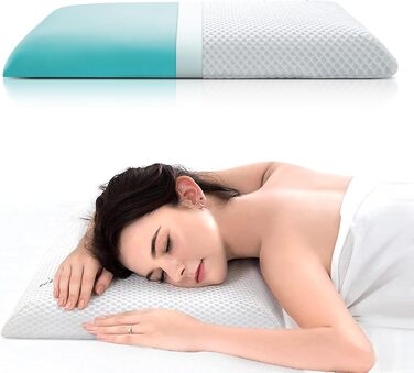 Подушка для сну на животі Плоска подушка Ультратонка подушка проти хропіння Тонка подушка для сну на животі Подушка з піни з ефектом пам&39яті 60 x 40 x 6 см