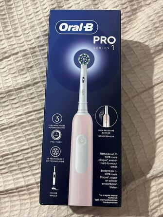 Електрична зубна щітка Oral-B Pro Series 1, рожева, 1 щітка, розроблена компанією Braun