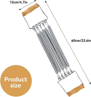 Еспандер для грудей, 60 см/23,6 дюйма з дерев&39яною ручкою для йоги, знімний пружинний еспандер для грудей, пружинний тренажер для м&39язів, тренажер для тренувань, стрічки опору для фітнесу, силових тренувань на грудях та руках