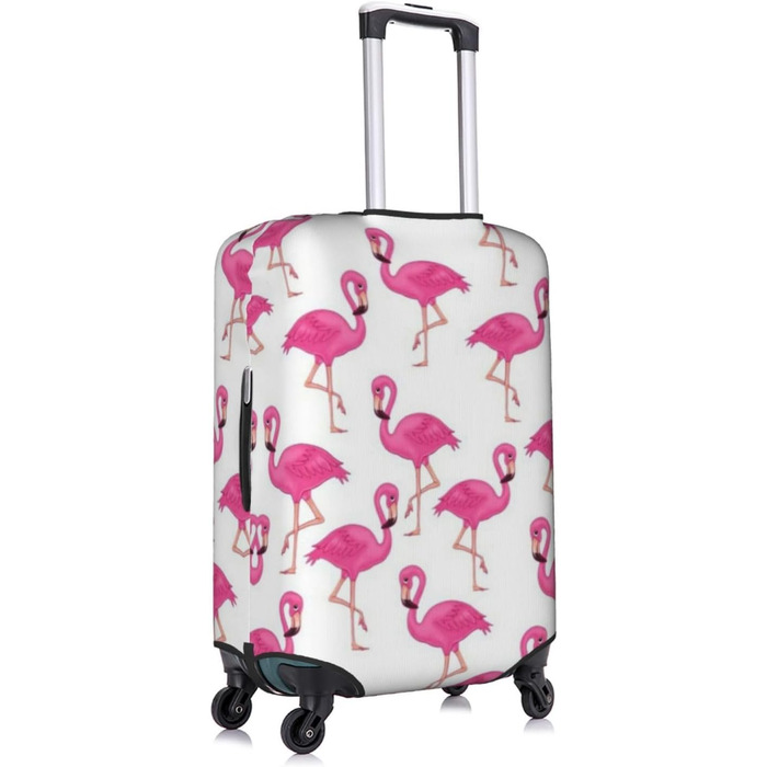 Валіза дорожня пиленепроникна Flamingo XL, рожево-біла