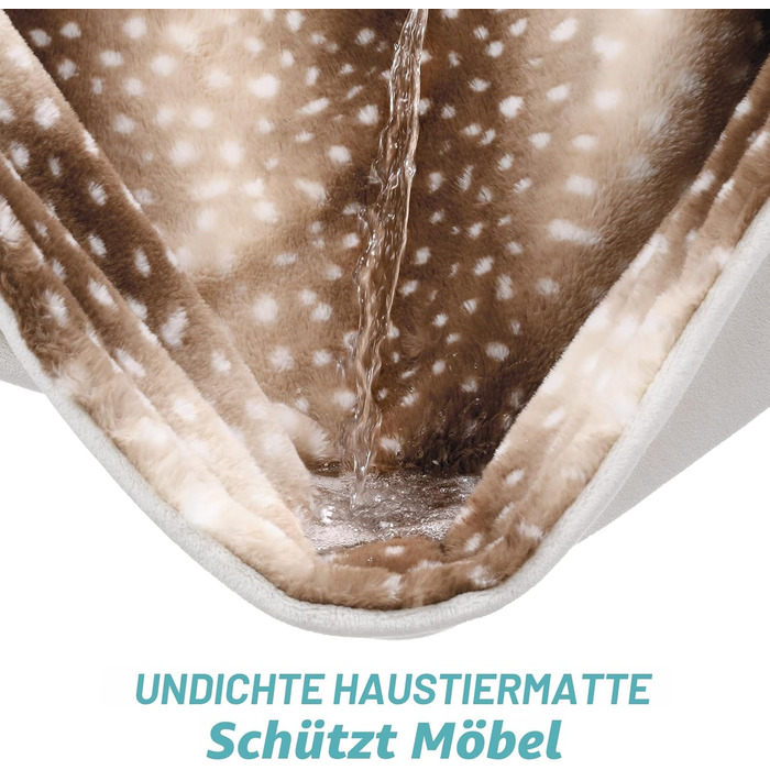 Ковдра зі штучного хутра з принтом оленя, м&39яка водонепроникна ковдра для домашніх тварин для дивана, ліжка та дивана, надійно захищає від сечі для великих собак та котів, двостороння, можна прати, 127x150 см, коричневий принт оленя 127x150 см