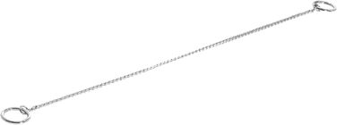 Нашийник для собаки з масивною ланцюгом Змія з карабіном з хромованої латуні розмір XL 0,5 см довжина 65 см, сірий XL - 0,5 смДовжина 65 см