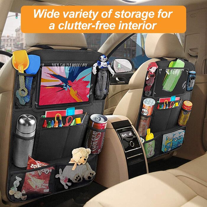 Організатор для захисту спинки автомобіля Newaner з підтримкою декількох кишень, великий органайзер для заднього сидіння автомобіл