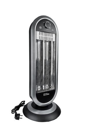 Інфрачервоний обігрівач Gde GIH 900 (потужність нагріву 900 Вт, 2 рівні нагріву (450/900 Вт) з коливаннями або без них, максимальна продуктивність обігріву приміщення 20 м, карбонові нагрівальні елементи, велика основа та захист від перекидання, ручка для