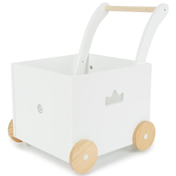 Ходунки Bieco Baby Walker Wood від 1 року Багатофункціональні дитячі ходунки Дитяча коляска в простому дизайні Допоміжний засіб для дитячої ходьби Ходунки для немовлят Дитяча коляска з місцем для зберігання