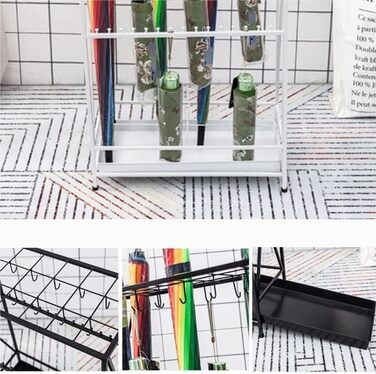 Тримач для парасольок MYVVKIA, підставка для парасольок, підставка для парасольки високої місткості, металева підставка для парасольки, полиця для зберігання парасольок для дому, офісу, готелю, бочка для парасольки, тримач для парасольки, sch wit 50 * 24 