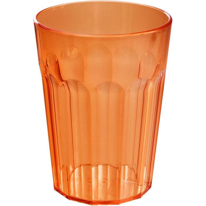 Набір посуду для кемпінгу з меламіну та скла для 4 осіб - 16 предметів - кемпінговий посуд - жовтий та білий - зі склянками об&39ємом 450 мл - склянки - набір посуду з 16 предметів - тарілки склянки, помаранчевий, 450 мл