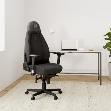 Ігрове крісло noblechairs Icon TX, тканинне, ергономічне, ігрове крісло, 150 кг, ігрове крісло, обертове крісло, текстильна тканина, включаючи подушку, антрацит