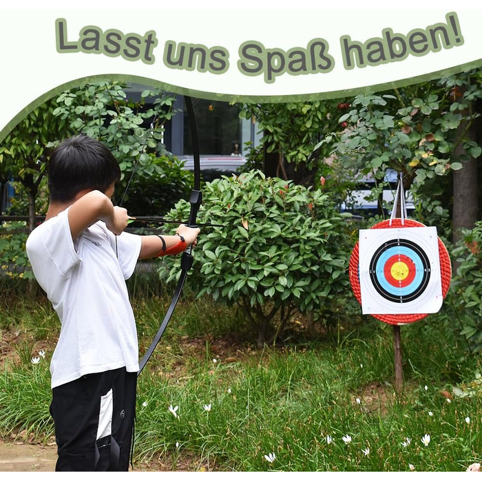 Лук і стріли для підлітків — набір для початківців (композитна рукоятка, скловолокняні плечі)