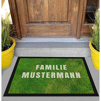 Килимок для дверей Print Royal з індивідуальним текстом - Різні розміри до 120 см - Килимок для дверей з друкованим написом - багато фонів - нековзний, 75 x 50 см з гумовим краєм