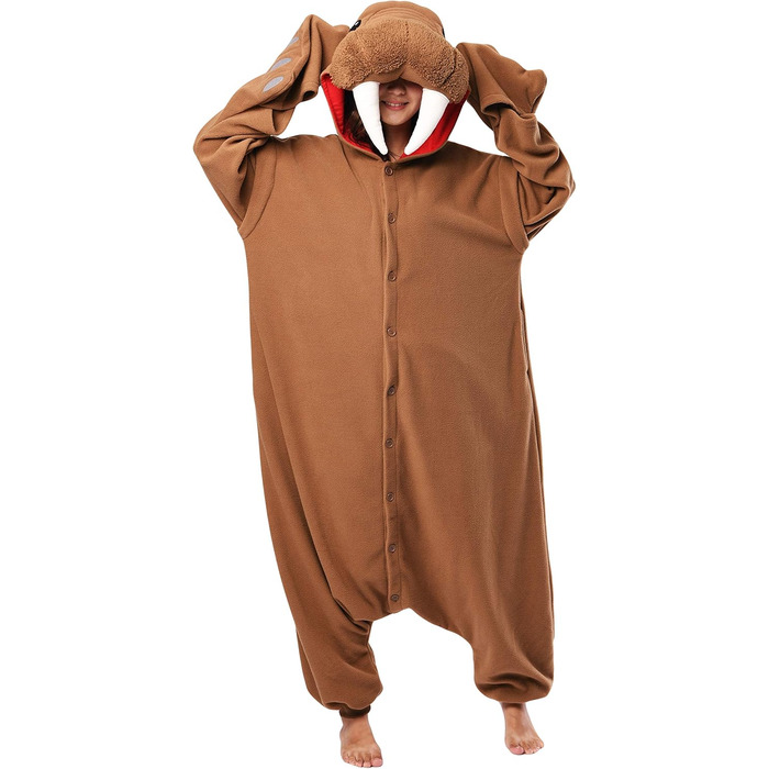 Кігурумі Морж, синтетичний матеріал, коричневий XL