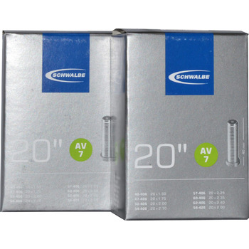Камери Schwalbe 40-62/406, AV7 NR.7 AV 20x1.75-2.50 для велосипеда (одиночні), 2