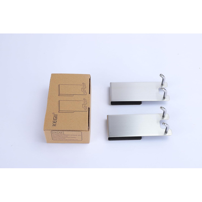 Настінні гачки для душу Kegii - настінні гачки для душу без свердління набір з 2 шт. з гумовим захистом тримач для рушників-скребк