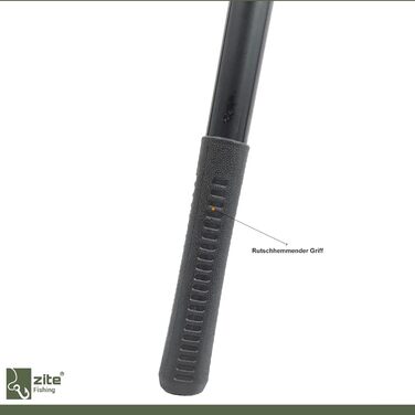 Гумовий підсак для спінінгу - телескопічний рибальський сітка - одноручний підсак для хижаків, сачок для болотяної риби, рибальська сітка для спінінгу, 113 см, гумовий підсак