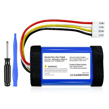 Замінний акумулятор ємністю 8500 мАг для JBL Flip 5, артикул 1INR19/66-2 ID1060-B, оновлений акумулятор високої ємності 3,7 В 2025 року для Bluetooth-колонки Flip 5