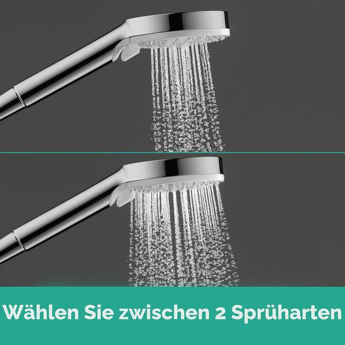 Душовий набір Hansgrohe Crometta водозаощаджувальний комплект з душовою штангою (65 см), лійкою (2 режими струменя), тримачем та шлангом (160 см), білий/хром