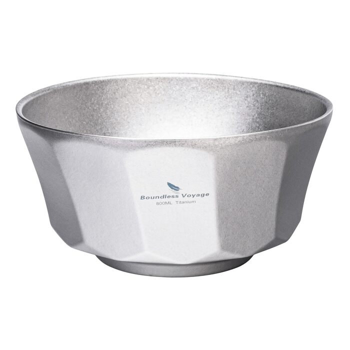 Титанова кемпінгова чаша iBasingo 800 мл, легка, з подвійними стінками, для походів на свіжому повітрі, стійка до опіків, іржі, портативна, для походів, подорожей, дому (срібляста) Ti1175T 800 мл срібляста Ti1175t