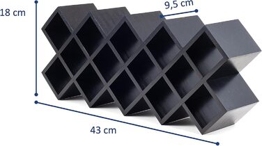 Дерев&39яна підставка для спецій сертифікована FSC підставка для спецій для шафи підставка для спецій для дверцят шафи, кухонний органайзер без свердління (чорний)