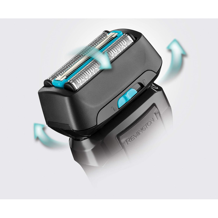 Чоловіча електробритва Remington F6 Aqua (бритва для вологого та сухого гоління, 100 водонепроникна, розкладний тример для детального та довгого волосся, літієва батарея 60 хв, функція заряджання через USB) Сітчаста бритва F6000