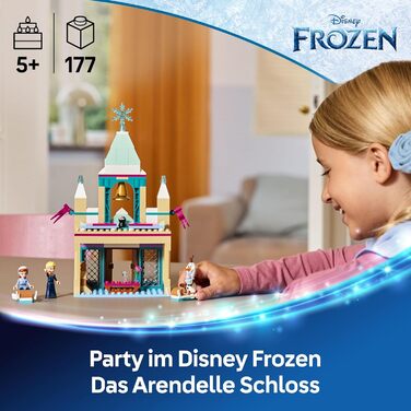 Замок Арендель - Іграшка з мініфігурками Анни та Ельзи та фігурками Олафа та пінгвінів Іграшка Замок принцеси - Креативний подарунок для дівчаток віком від 5 років 43265