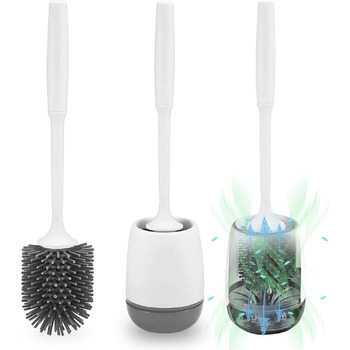 Щітка для туалету силіконова, щітка для туалету з тримачем настінна та стояча силіконова зі швидковисихаючим тримачем для ванної к