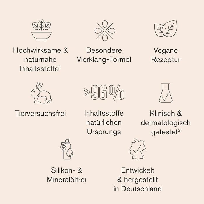 Інтенсивний нічний догляд - Нічний крем для обличчя для жінок із сухою та чутливою шкірою з гіалуроновою кислотою, ектоїном та глікоїном - Зволожуючий крем для обличчя - Догляд за обличчям - Vegan Skincare (50 мл)