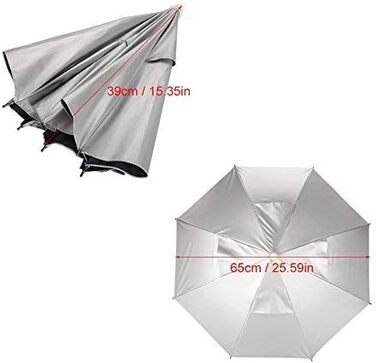 Водонепроникний капелюх рибалки Парасолька, Шапки для парасольок без рук Рибальська хатина на відкритому повітрі Водонепроникний з