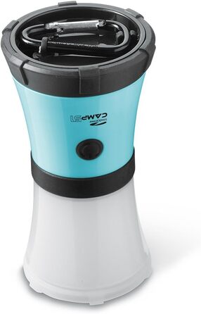 Ліхтар для кемпінгу LiteXpress CAMP 51, плавучий та водонепроникний до 1 м, IPX7, 1 високопродуктивний світлодіод Nichia, до 200 люмен ANSI FL1, пластиковий корпус, синій, LXL91100BB