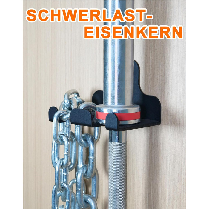 Настінний тримач для штанги Fitarc для олімпійських штанг, вішалка для штанги 33 мм, підвісна стійка для штанги для домашнього тренажерного залу, вільні стійки для штанги, вішалка для штанги з 3 гачками