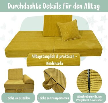 Дитячий ігровий диван та крісло з вельветової тканини М&39який дитячий диван Зручний дитячий диван зі знімними чохлами, які можна прати Ергономічний ігровий диван для ігрових кімнат, графітовий