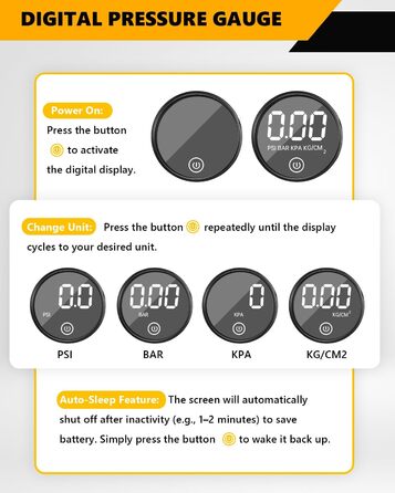 Велосипедний насос VOGORA, підлоговий, 16.5 дюймів (~42 см), 11 бар / 160 PSI, інтегрований циліндр (сталь), чорний