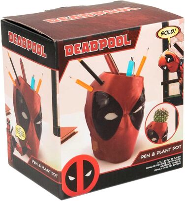 Підставка для ручки та горщик для рослин Paladone Deadpool Replica - аксесуар для столу супергероя, прикраса та оригінальний подарунок - висотою 13 см