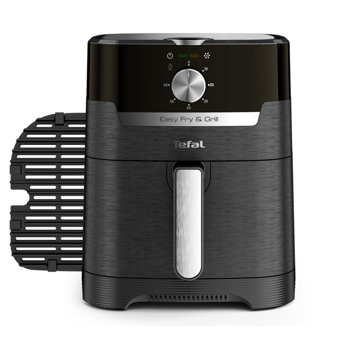 Аерофритюрниця та гриль Tefal Easy Fry & Grill Classic XL (4,6 л) пристрій 2-в-1 для хрусткого смаження та соковитого гриля з мінімумом жиру, EY5018 Classic 2in1