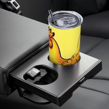 Кухоль з прямою трубочкою, пташине гніздо, золоте курча, принт, дорожній кухоль, підходить для кемпінгу, офісу та дому, 590 мл