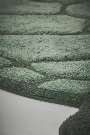 Килимок для ванної ELLOS Home Lazy у формі черепахи, колекція Staycation, декор для ванної кімнати, екологічно чиста бавовна, сертифікований Oeko-TEX Standard 100 - зелений, 75x98 см