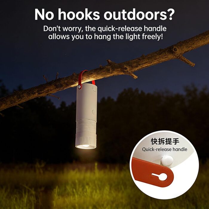 Ліхтар для кемпінгу, акумуляторний світлодіодний ліхтар ємністю 4000 мАг з висувною конструкцією та освітленням 360 з можливістю заряджання для кемпінгу, походів, надзвичайних ситуацій, відключення електроенергії, білий