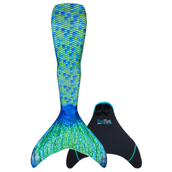 Моноласти Fin Fun Mermaid Tail для дітей віком від 14 років з посиленими кінчиками - моноласти, включаючи хвіст русалки, оригінальної якості Aussie Green Youth L