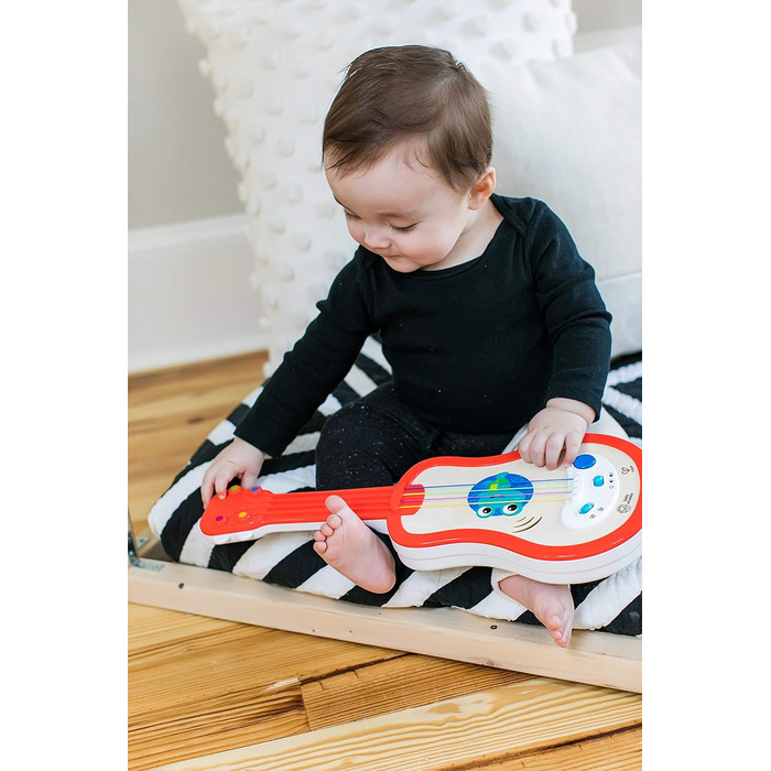 Дерев'яна музична іграшка Baby Einstein Hape Magic Touch Ukulele, 30 мелодій, 2 режими гри та регулювання гучності, від 12 місяців Ukulele Red