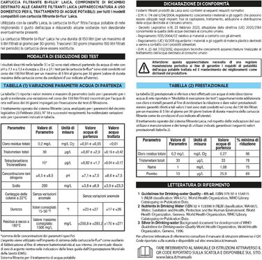 Фільтр для води LAICA bi-flux - Зберігає важливі для організму мінеральні солі та зменшує кількість небажаних речовин - 4 6 місяців (51 безкоштовно) фільтрованої, смачної води - 6 фільтрів x 150 л